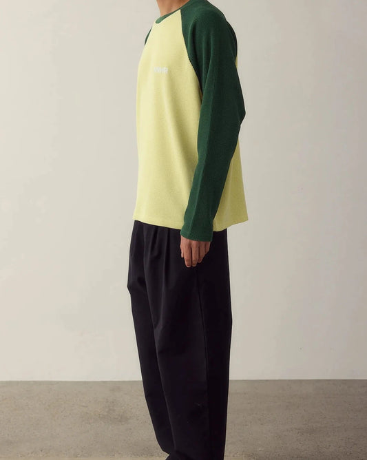 Sudadera CREWNECK GREEN WAFFLE – Algodón Orgánico