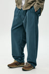 Pantalón chino navy lavado de NWHR en algodón orgánico GOTS, corte relaxed fit