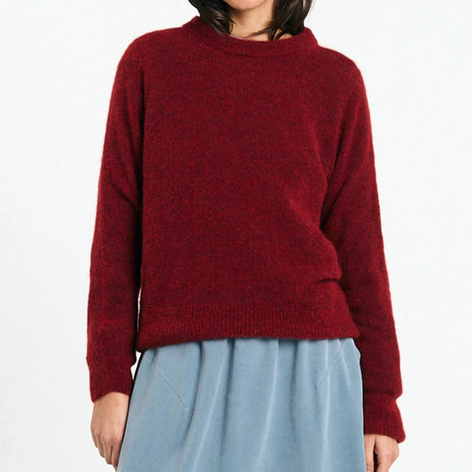 Jersey Babol brick de Suite13Lab en baby alpaca y lana merino RWS, hecho en España