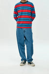 Camiseta larga Stripe red de NWHR en algodón orgánico GOTS, hecha en Barcelos Portugal