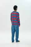 Camiseta larga Stripe red de NWHR en algodón orgánico GOTS, hecha en Barcelos Portugal