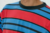 Camiseta larga Stripe red de NWHR en algodón orgánico GOTS, hecha en Barcelos Portugal