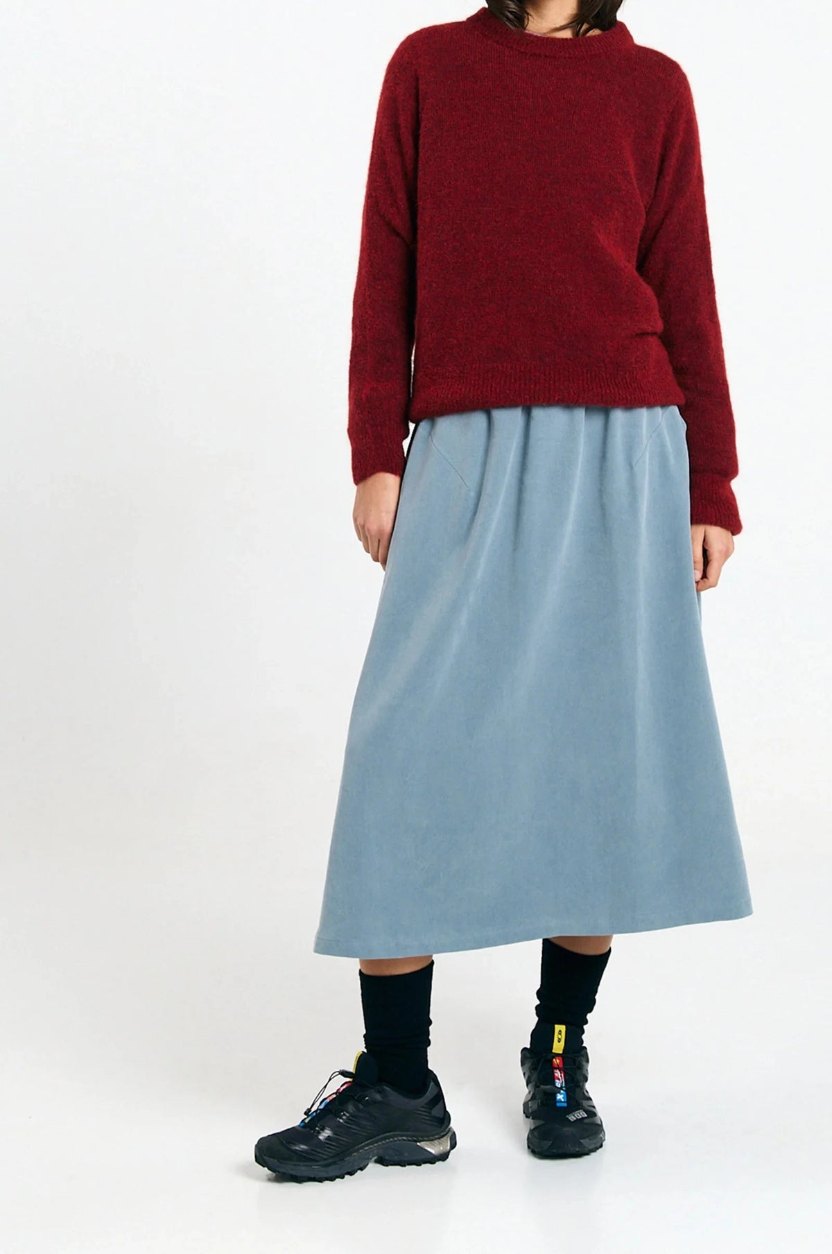 Jersey Babol brick de Suite13Lab en baby alpaca y lana merino RWS, hecho en España