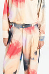 Pantalón Nine print garden de Suite13Lab en micro pana de algodón orgánico, con pliegues y bajo ajustable