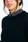 Jersey Babol Negro de Suite13Lab en baby alpaca y lana merino RWS, hecho en España