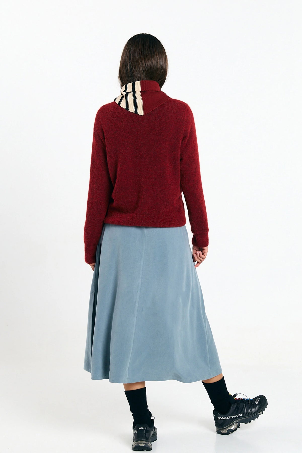 Jersey Babol brick de Suite13Lab en baby alpaca y lana merino RWS, hecho en España