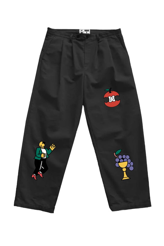 Pantalón Sobremesa Negro – Algodón Orgánico |