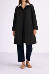 Gabardina Barry negra de TRIANA by C, repelente al agua con forro de cuadro vichy