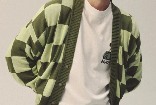 Cárdigan Checkered Green