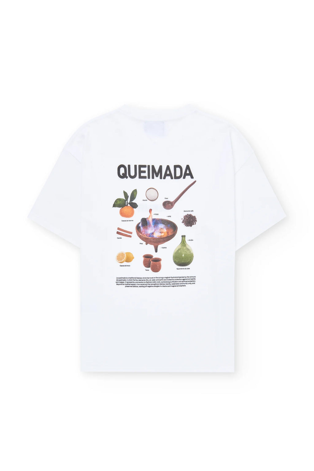 Camiseta Queimada Blanco Unisex – Algodón Orgánico