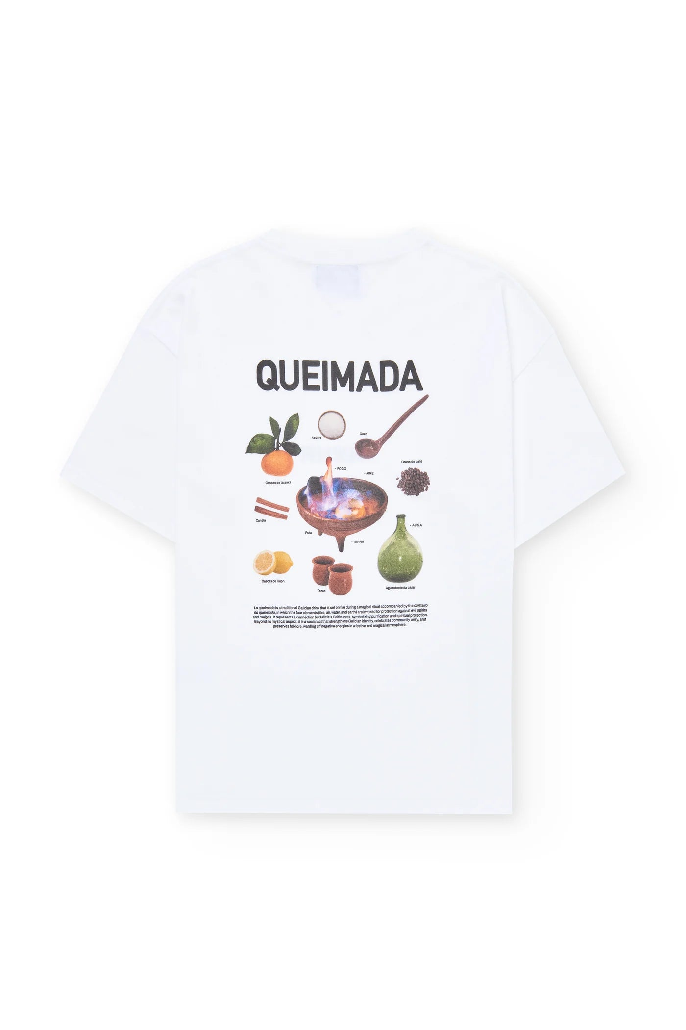 Camiseta Queimada Blanco Unisex – Algodón Orgánico