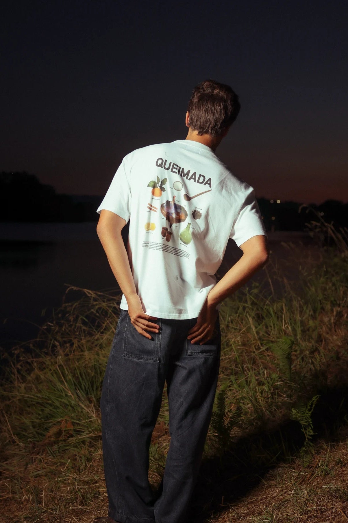 Camiseta Queimada Blanco Unisex – Algodón Orgánico