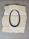 Collar encina azul de TRIANA by C en lapislázuli, 40cm, cierre con baño de oro