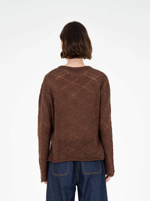 Cárdigan de Punto Marrón Acogedor para Mujer