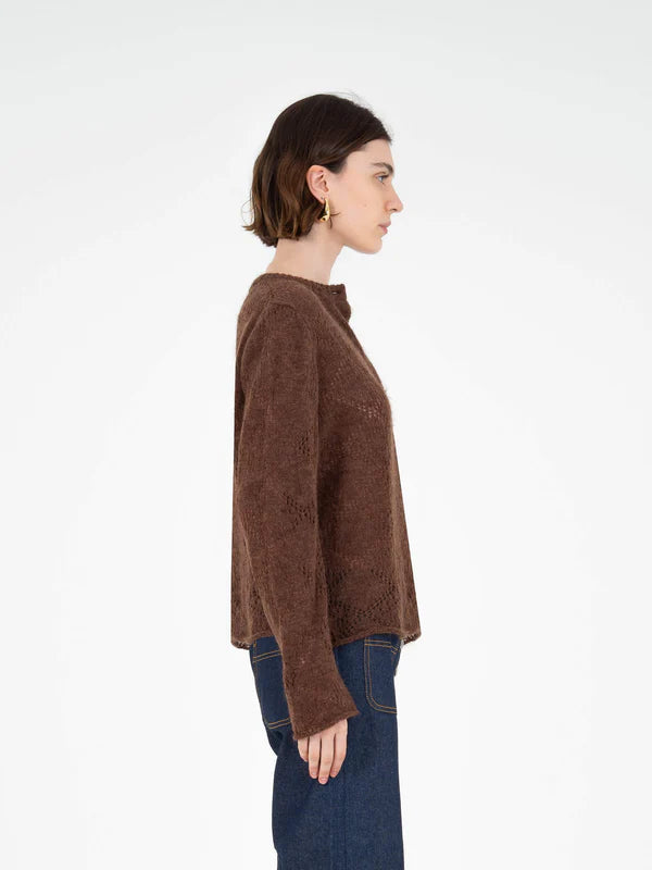 Cárdigan de Punto Marrón Acogedor para Mujer