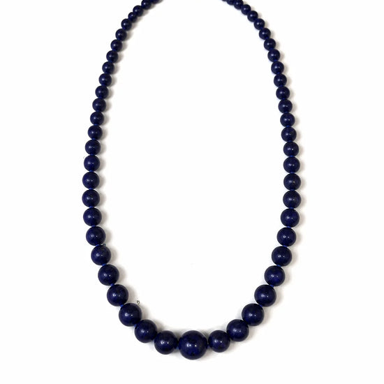 Collar encina azul de TRIANA by C en lapislázuli, 40cm, cierre con baño de oro
