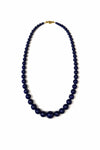 Collar encina azul de TRIANA by C en lapislázuli, 40cm, cierre con baño de oro