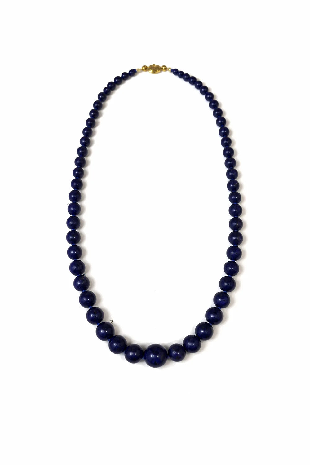 Collar encina azul de TRIANA by C en lapislázuli, 40cm, cierre con baño de oro