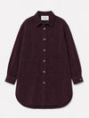 Sobrecamisa Seia cord brown de Suite13Lab en pana de algodón orgánico, con bolsillos de parche