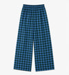 Pantalón Avis check blue de Suite13Lab en micro pana de algodón orgánico, corte globo y cuadros