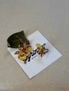 Pendientes Dama Danzante de Syringa Jewels: orquídea
Oncidium amarilla y burdeos encapsulada en resina UV.