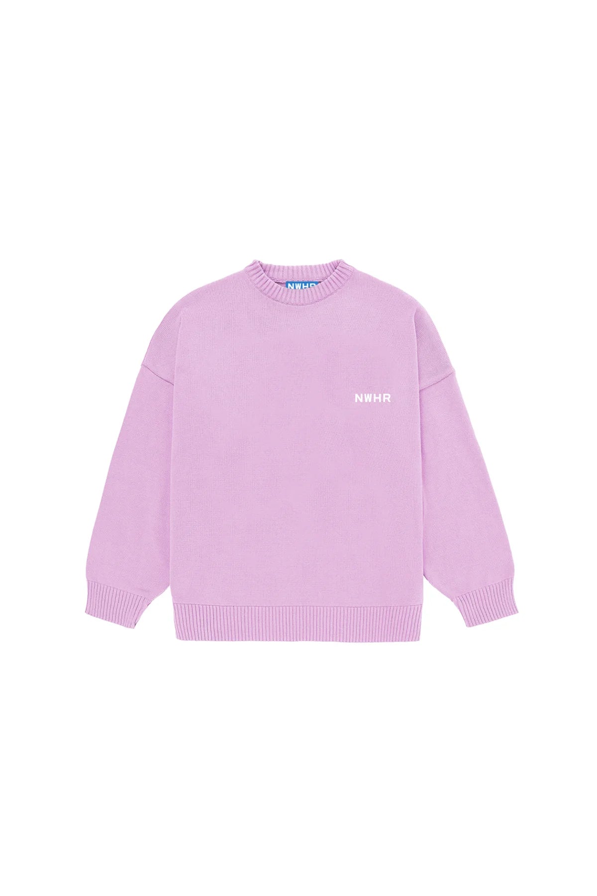 Jersey Brushed, lana mohair y acrilico en jersey de corte boxy con el logo de NWHR