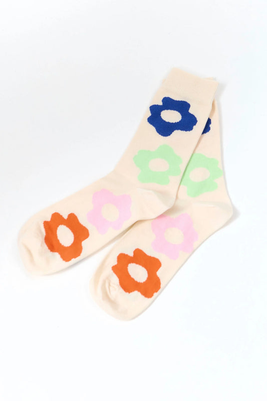 Calcetines de media caña con estampado multicolor "Mix", confeccionados en algodón orgánico con ajuste elástico y tacto suave de la marca sostenible Suite13 Lab.
