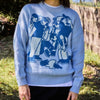 Jersey Leira Azul de NWHR: 100% algodón orgánico GOTS y punto con textura. Estilo relajado, cómodo y muy fetén. Fabricado éticamente en Portugal.
