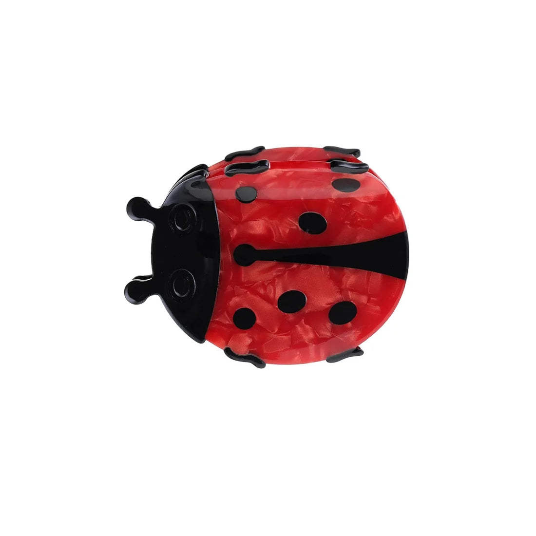Pinza mariquita roja y negra de bastare