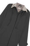 Gabardina Barry negra de TRIANA by C, repelente al agua con forro de cuadro vichy
