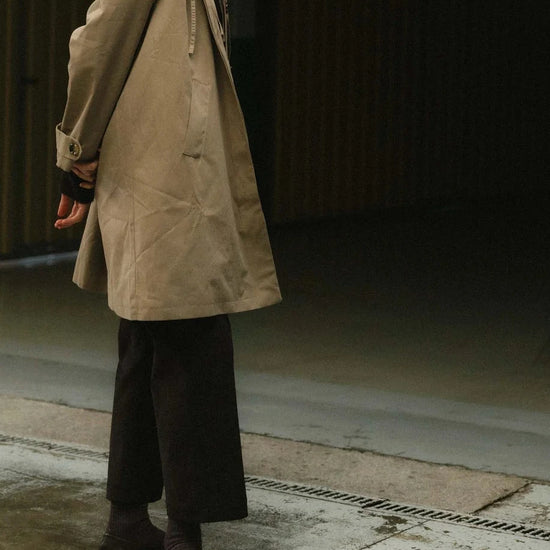 Gabardina Barry beige de TRIANA by C, repelente al agua con forro de cuadro vichy