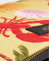 Funda acolchada para portátil  con estampado tropical de aves y flores, cierre de cremallera y etiqueta de cuero reciclado de Wouf.