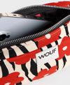 Mini bag bandolera Wildflower de Wouf, 19×10×5 cm, poliéster reciclado con estampado floral y strap ajustable