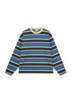Camiseta larga Stripe blue de NWHR en algodón orgánico GOTS, hecha en Barcelos Portugal
