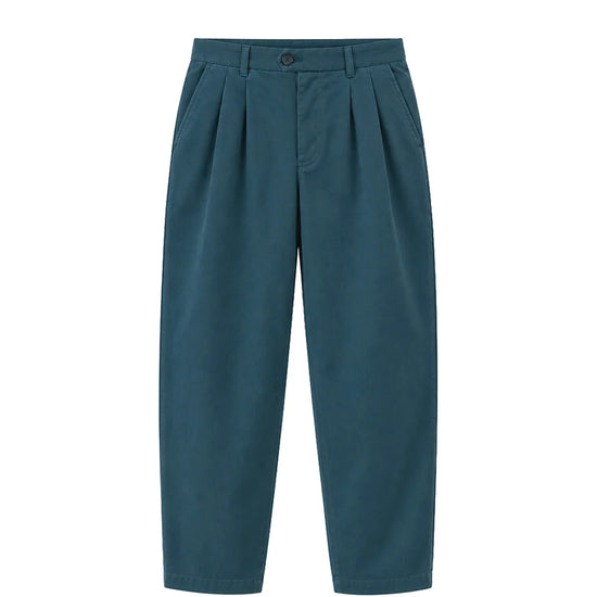 Pantalón chino navy lavado de NWHR en algodón orgánico GOTS, corte relaxed fit