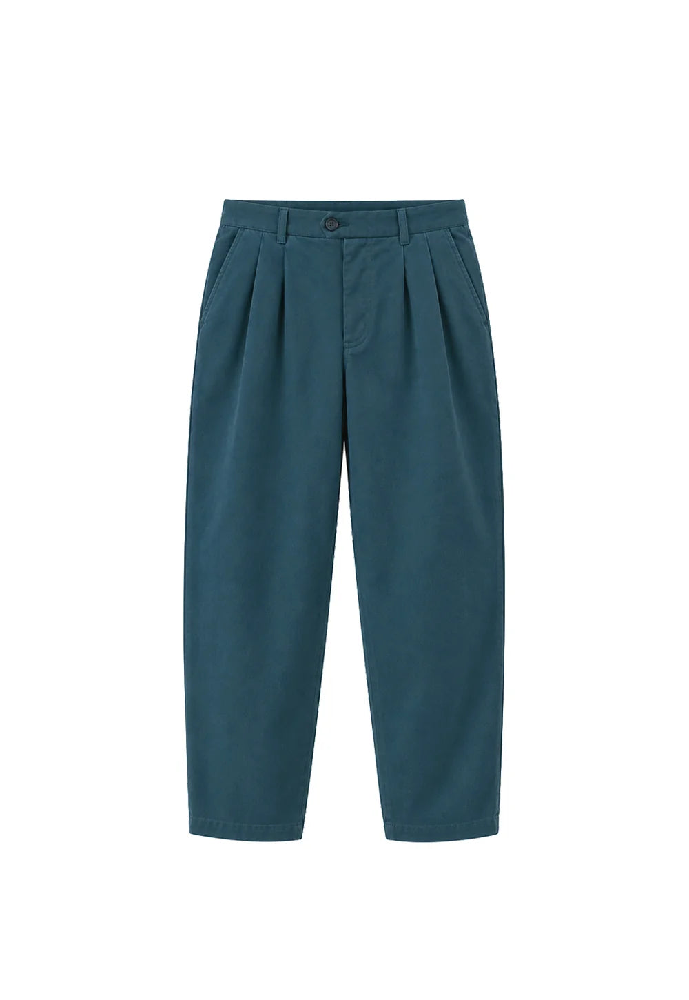 Pantalón chino navy lavado de NWHR en algodón orgánico GOTS, corte relaxed fit