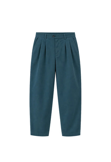 Pantalón chino navy lavado de NWHR en algodón orgánico GOTS, corte relaxed fit