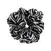 Coletero Scrunchie Isabella Cebra Beige y Negro