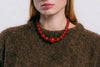 Collar Mirto de TRIANA by C en cornalina roja, pieza artesanal hecha en Bilbao
