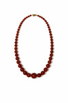 Collar Mirto de TRIANA by C en cornalina roja, pieza artesanal hecha en Bilbao