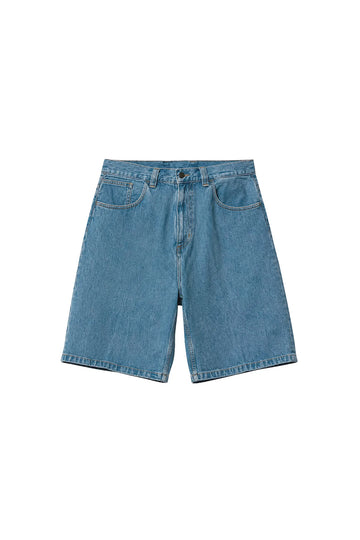 Pantalón corto vaquero oversize de NWHR, algodón orgánico GOTS, cinco bolsillos, fabricado en Portugal.