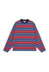 Camiseta larga Stripe red de NWHR en algodón orgánico GOTS, hecha en Barcelos Portugal